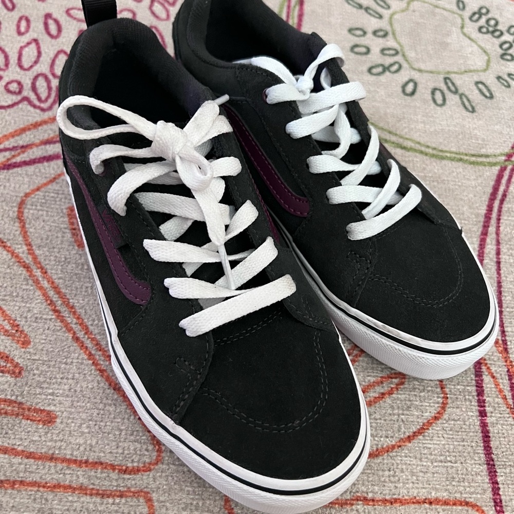 Suede black Vans shoes